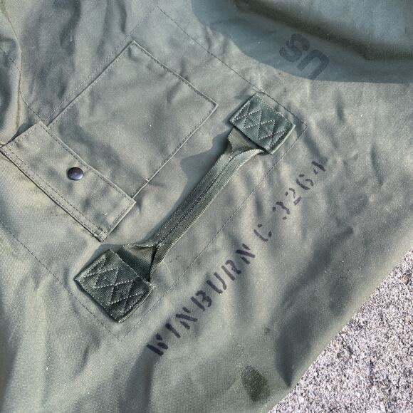 US Military OD Green Duffle Rucksack Bag Heavy Army Backpack Straps - Picture 2 of 7